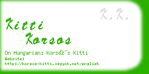 kitti korsos business card